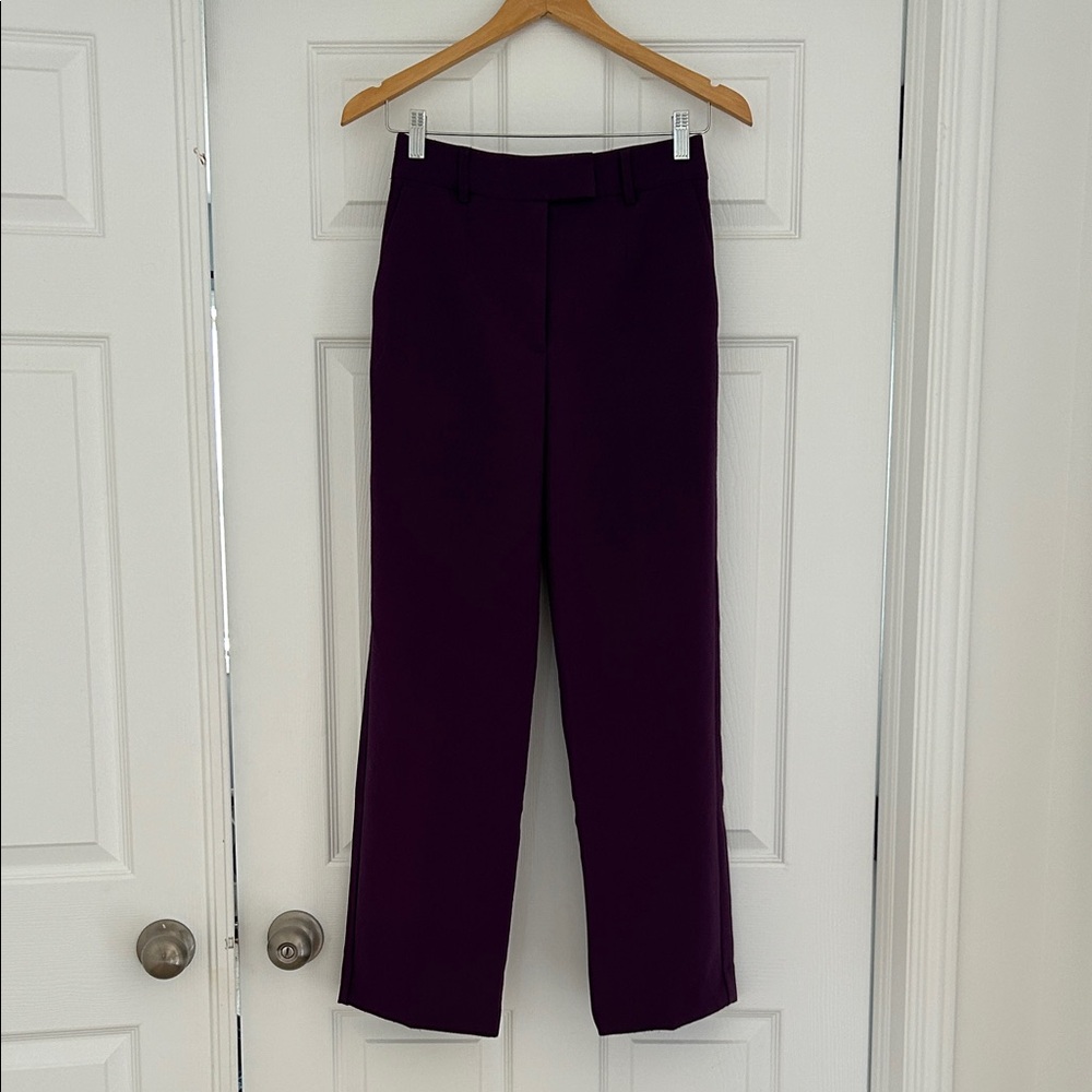 Dynamite Deep Purple Straight Leg Dress Pants